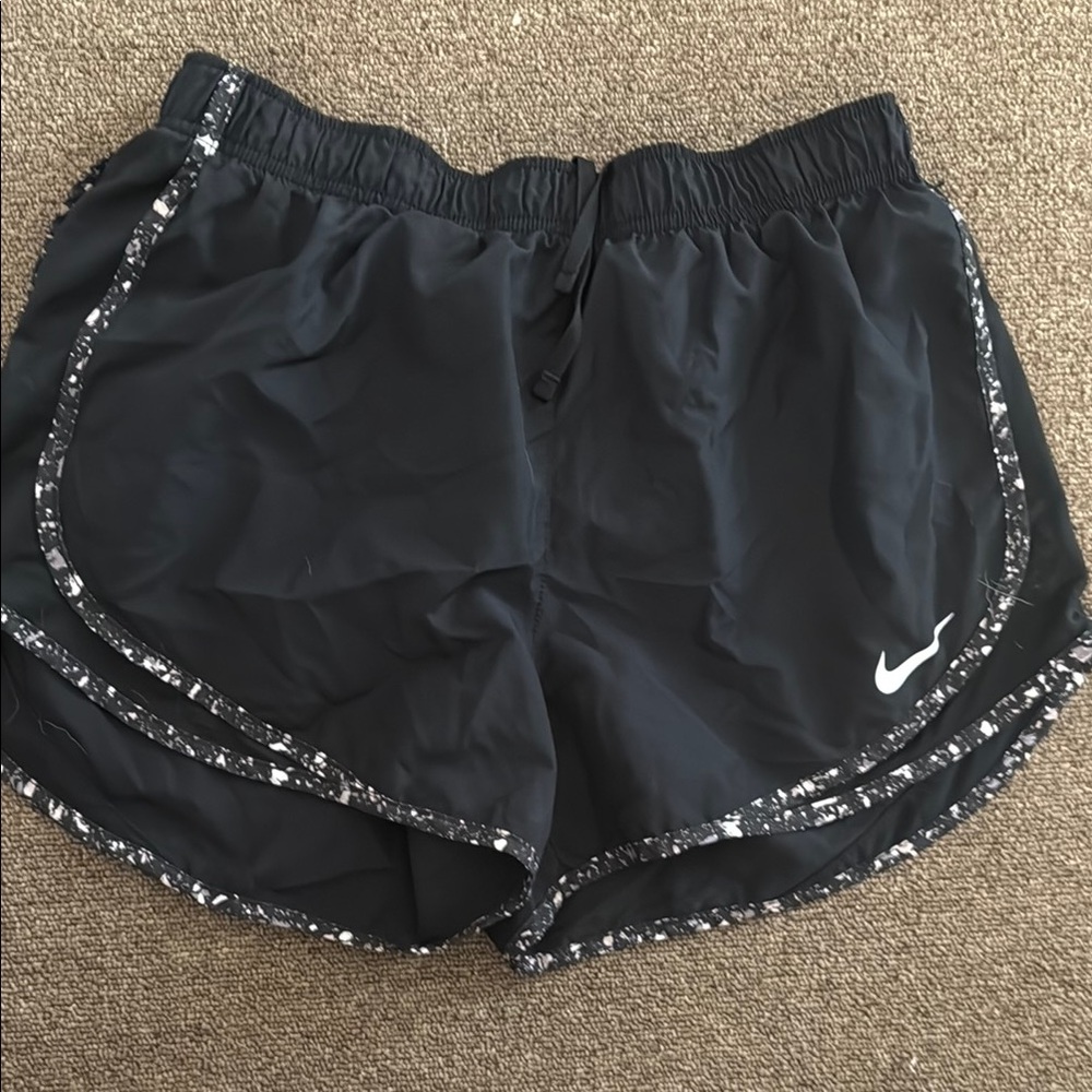 Nike Black Athletic Shorts with Reflective Trim